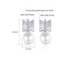 LUOTEEMI Teemi Jewelry Factory Brand AAA+ Cubic Zirconia Round Sea Shell Pearl Women Wedding Elegant Jewelry Earrings