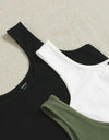 EZwear 3pcs Solid Tank Top