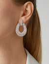 Rhinestone Water-drop Earrings
