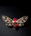 Retro insect brooch red rhinestone bee brooches