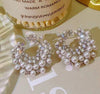 1pair French Style Delicate Faux Pearl Earrings For Women