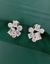 1 Pair Romantic Cubic Zirconia Stud Earrings For Women