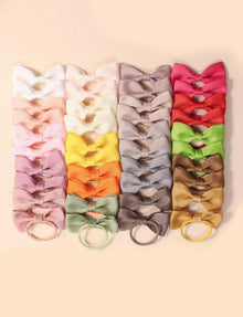  40pcs Toddler Girls Bow Decor Hair Tie