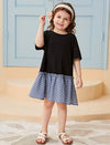 Toddler Girls Polka Dot Print Ruffle Hem Smock Dress