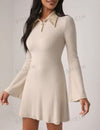 Jacqueline City Solid Polo Neck Dress