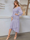 Swiss Dot Wrap Fitted Dress