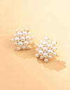 Faux Pearl Decor Stud Earrings