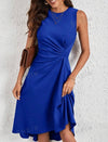 Clasi Ruched Side Solid Dress