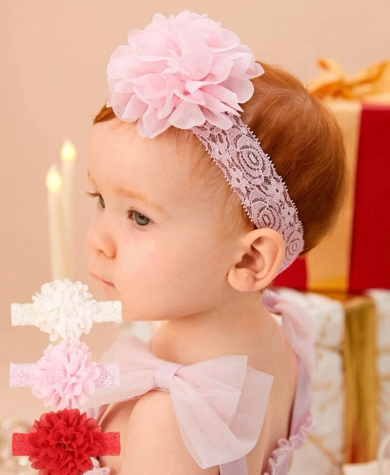 3pcs Baby Flower Decor Hair Band