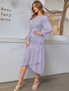 Swiss Dot Wrap Fitted Dress