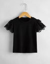 Kids CHARMNG Young Girl Contrast Lace Top