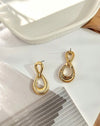 1pair European & American Style Simple Fashionable Teardrop Earrings