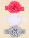 3pcs Baby Flower Decor Hair Band