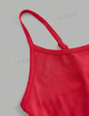 4pcs Casual Minimalist ECG Heart Pattern Camisole Tops
