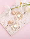 1pair European And American Style Metal Flower & Round Shaped Avant-garde Wistful Pendant Earrings For Women