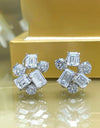 1 Pair Romantic Cubic Zirconia Stud Earrings For Women