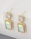 A Pair Of French Luxury Micro-Paved Earrings For Women