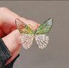 Delicate Hollow Out Butterfly Shaped Rhinestone Insects Brooch