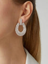 Rhinestone Water-drop Earrings
