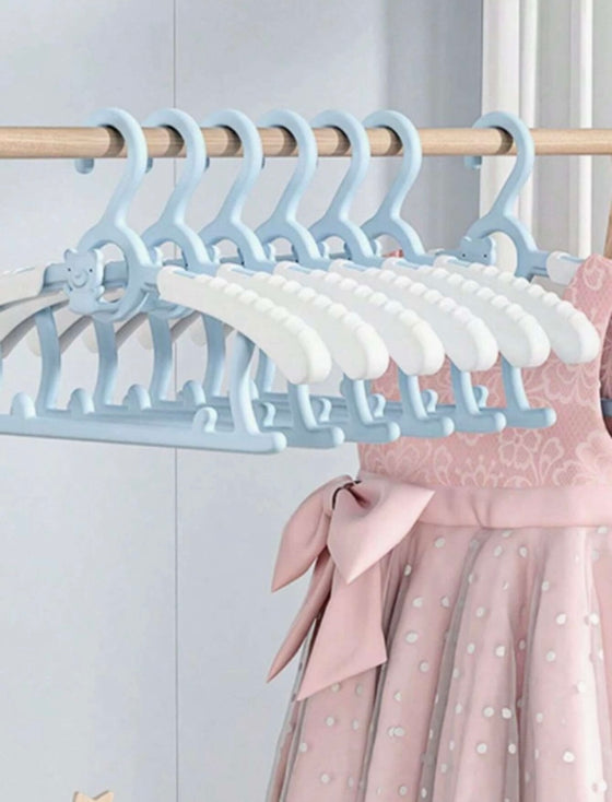 25pcs Blue Expandable Baby/Toddler Clothes Hanger, Retractable Infant Laundry Drying Rack