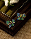 Fashionable Drip Oil Butterfly Bowknot Earrings With Vintage Style