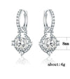 Imitate Diamond Dangle Earring Silver Plating Brass Jewelry Party Elegant Wedding Earrings for Women Bridal