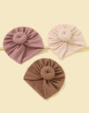 3pcs Baby Solid Hat Set