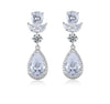 Crystal Diamond Water Drop Earrings Brass Full Big Cubic Earrings