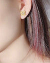 1 Pair Fashion Cubic Zirconia Stud Earrings For Women For Wedding Engagement Anniversary Party Jewelry Valentine's Day Gift