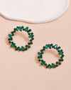 Rhinestone Circle Design Stud Earrings