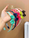 5pcs Kids' Colorful Fabric Cute Bow Hairbands