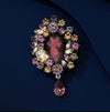 Brooch Women's High-end Versatile Palace Vintage Crystal Brooch Fashion Personality Flower Pin Exquisite Accessories