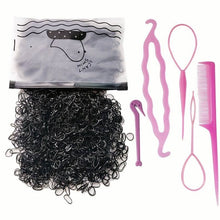  1505 Set Mini Vibrant Hair Ties and Random Colour Styling Tools