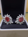 1 Pair Luxury Cubic Zirconia Stud Earrings For Women