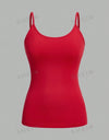 4pcs Casual Minimalist ECG Heart Pattern Camisole Tops