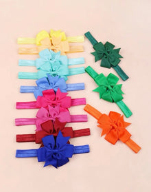  12pcs Toddler Girls Bow Decor Hair Band