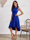 Clasi Ruched Side Solid Dress