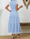 Women's Summer Multiple Layers Long Lace Patchwork Dress