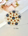 1pc Vintage Pearl Flower & Rhinestone Brooch, Fashionable Simple Suit Accessory, Great For Women's Daily Wear