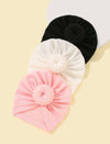 3pcs Baby Solid Hat Set
