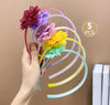 5pcs Girls Hair Accessories, Colorful Flower Non-slip Headbands