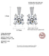 Cubic Sterling Silver Diamond Women Stud Earrings Clear CZ Stone Jewelry