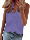 Solid Color Sleeveless Daily Basic Shirt