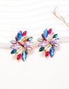 1pair Creative Rhinestone Inlay Earrings For Women