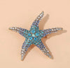 Rhinestone Starfish Design Brooch