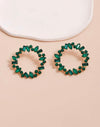 Rhinestone Circle Design Stud Earrings