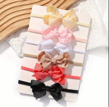  6pcs Newborn Baby Bow Headband Decorative Hair Accessories