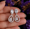 crossover hoop crystal earrings wedding crystal long earrings