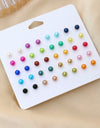 Colorful And Bright Earrings, 20 Pairs (Random Colors)