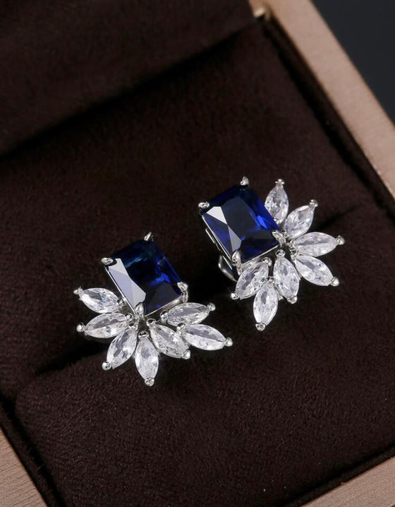 1 Pair Gorgeous Cubic Zirconia Stud Earrings For Women